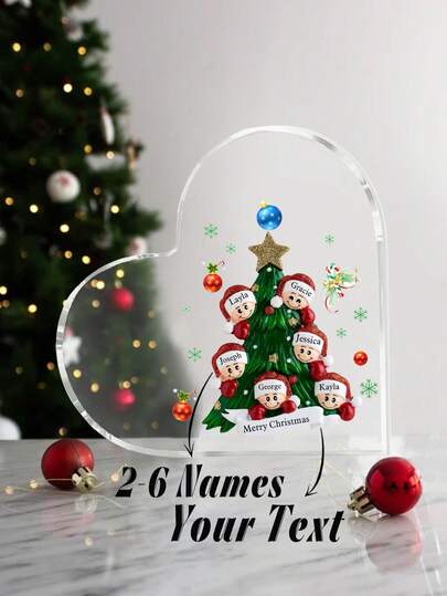 1 peça de decoração de acrílico personalizada para casa, presente exclusivo para o Natal, aniversários, presentes para a avó, presentes para o dia das mães, presentes de aniversário, dia dos namorados, presentes para casais, presentes de formatura