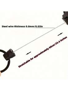 10 Stücke Schlüsselanhänger Set mit Einziehfunktion, Drahtseil mit Schlüsselband und Wanderkarabiner für Outdoor, Camping, Wandern und Angeln - Multifunktions-Abzeichen und ID-Clip