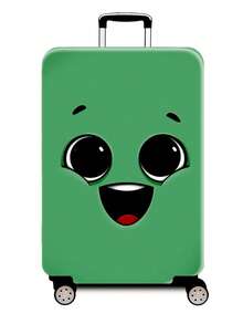 1件300克/平方米趣味表情系列印花图案，加厚行李箱保护套，加厚行李箱配件。适用于商务旅行、度假、旅行、行李托运和返校。为您的行李箱增添色彩。适用于20-28英寸的行李箱。 - 灰色 - 查看 19