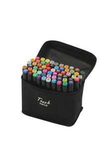 48/60/80/120/168 Colors Dual Tip Art Markers Sketch Pens Brush & Chisel Permanent Marker Pens With Base & Outline Markers Drawing Supplies Kit Perfect For Artist Adults Anime Coloring Sketching Illustrations And Card Making Gift For Christmas New Year Back To School- Refillable