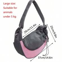 1 PC Pet Dog Sling Carrier Breathable Mesh Travel Sling Bag Carrier For Dogs Cats Cat Carrier Cat Bag - Pink - View 3