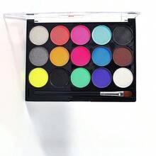 15 màu sắc tố hòa tan trong nước, bao gồm các loại huỳnh quang và mờ, màu sắc sống động, dễ lau chùi, thích hợp cho Giáng sinh, Halloween, lễ hội hóa trang, lễ Phục sinh và các tác phẩm nghệ thuật ngày lễ khác - Nhiều màu - Xem 9