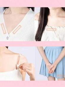 36/72/108/180pcs Double-Sided Adhesive Bra Strap Petals, Suitable For Dresses And Low-Cut Tops, Strapless Dress Sticky Pads, Great Gift For Girls, Travel & Camping Accessories, Back To School Supplies - Multicolor - View 6