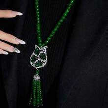 1PC High-End Sweater Chain Autumn Winter Long Elegant Light Luxury Necklace Versatile High-End Feel Women's Jewelry - Dây chuyền bướm pha lê 365 - Xem 7