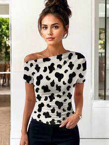 Estampado Vaca Negro