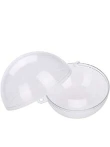 5 pezzi Palline di plastica trasparenti fai-da-te per riempire, ornamenti decorativi appesi, scatole aperte per albero di Natale, regali per matrimonio, festa, decorazione natalizia per la casa