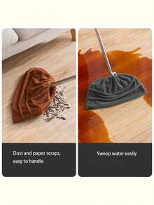 1/2/3 pièces Housse de balai multifonction de couleur unie, housse de vadrouille réutilisable, tampon de vadrouille en microfibre super absorbant, accessoires de nettoyage pour la maison, housse de balai ample, tampon de vadrouille absorbant aux poils doux, housse de dépoussiérage humide et sec