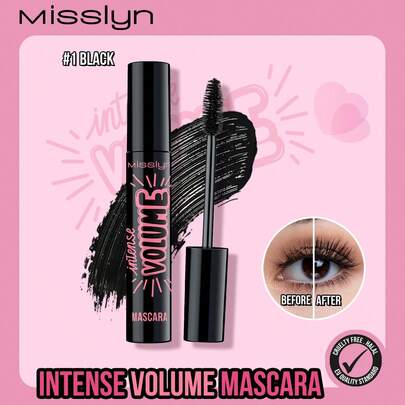 MISSLYN-Intense Volume Mascara, Intense Volume Up, Quick Drying, Long Lasting, Dramatic Volume, Volumizing Effect, Define Eyelash, Highly Pigmented, No Clumping, Intense Color, Brand Beauty Makeup, Face Paint Cosmetic, For Women & Girls, Perfect For Winter, Ideal For Y2K, Fancy Fashion, Suitable For Birthday, Best Gift, Valentine's Day Gifts, Party Ready, New Year Gift, Best Color,Vegan & Cruelty-Free