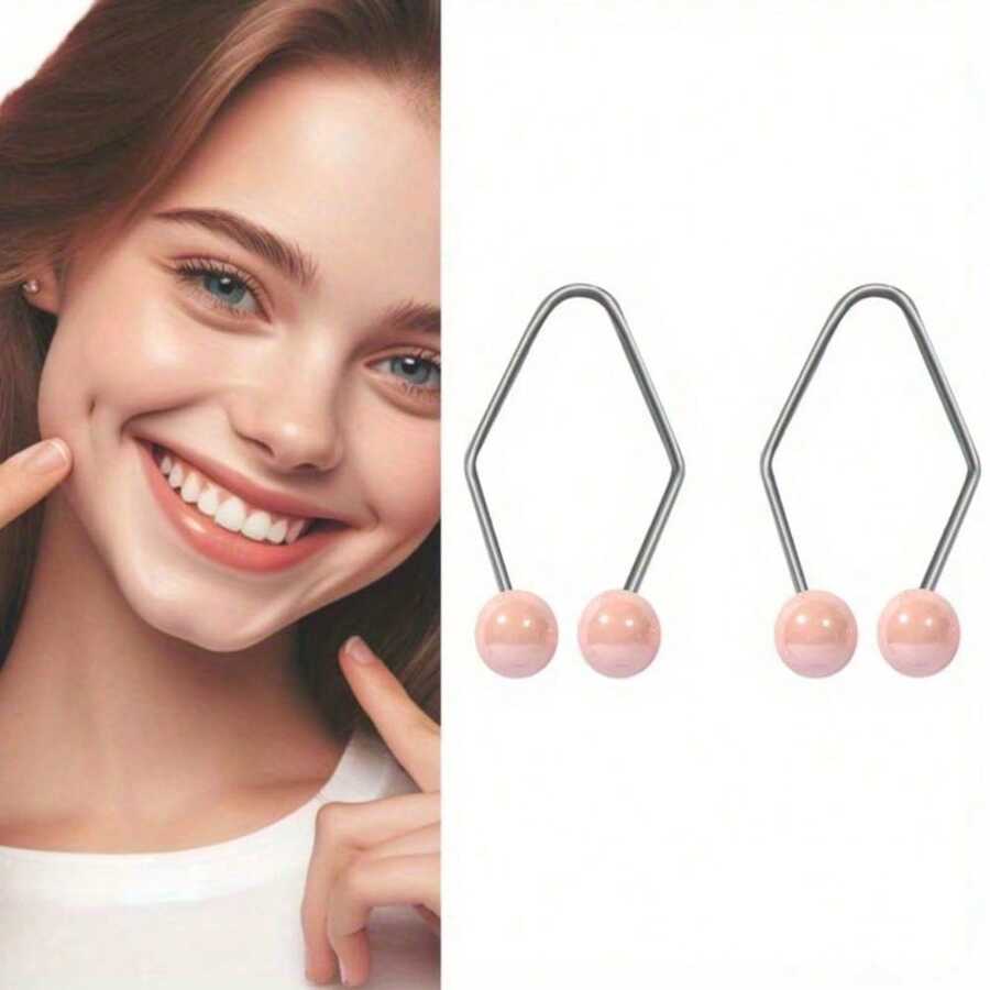 Dimple Makers Effortless Facial Dimple Trainer Easy To Wear Enhancer Facial Beauty Tools For Women Creative Body Accessories - Pink - View 1