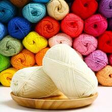 1 Pack 50g Soft Knitting Yarn Set, 5-Ply Commonly Used Crochet Yarn, Suitable For Crocheting Sweaters, Hats, Crafts, Decorations, Approx. 50g/Pc (Random Color Accessories)