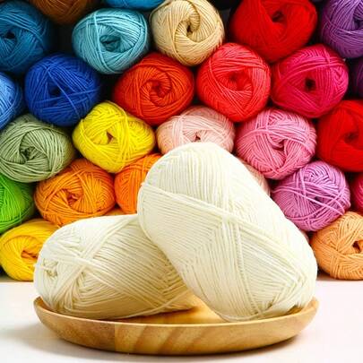 1 Pack 50g Soft Knitting Yarn Set, 5-Ply Commonly Used Crochet Yarn, Suitable For Crocheting Sweaters, Hats, Crafts, Decorations, Approx. 50g/Pc (Random Color Accessories)