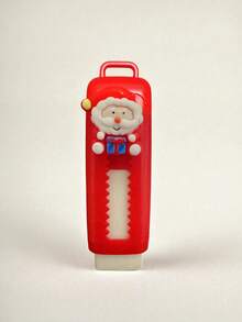 1 pieza Borrador retráctil navideño de dibujos animados lindo, limpio y con poco polvo, para estudiantes