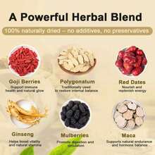 30人参桑叶茶，人参五宝茶，补肾茶配方五宝红枣天然中药茶，人参红枣天然中药茶包，男女适用（5克X30个） - 彩色 - 查看 4