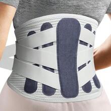 背部支撑带-腰部支撑背部支撑，适用于背痛、坐骨神经痛、脊柱侧弯、椎间盘突出症可调节支撑带-适用于男性和女性的下背部支撑