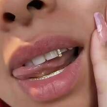 Grills For Your Teeth Gold Grills For Teeth Hip-Hop Higer Tooth With Zirconia Decoration Hip-Hop Jewelry Gift - Bạc - Xem 3