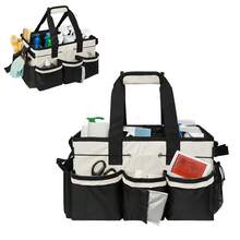 1pc Wearable Cleaning Utility Bag | Large-Capacity Oxford Fabric Organizer With Honeycomb Structure | Handheld & Shoulder Strap Dual Carry | Household & Commercial Cleaning Tool Caddy | Mobile Cleaning Station For Professionals