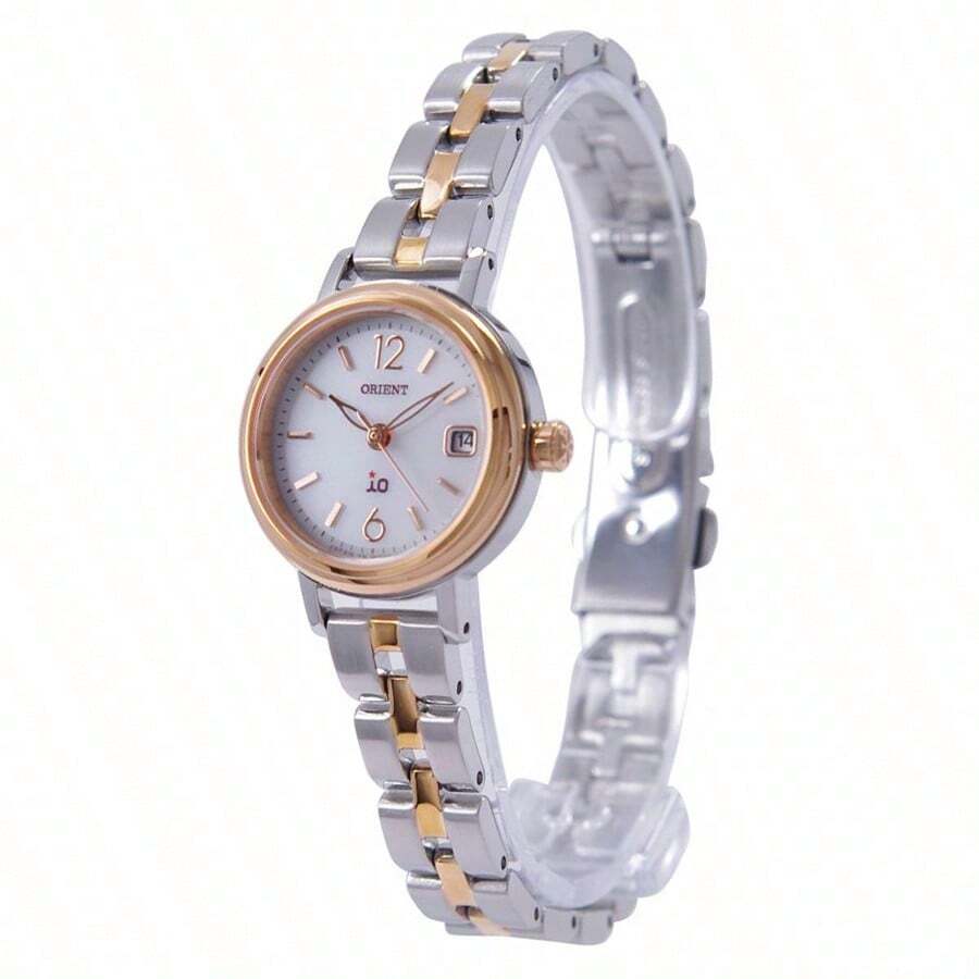 Orient Aio 女士腕表 SWG02002W0，不锈钢双色表带，珍珠母贝表盘，日期显示，优雅正装腕表，是送给她的理想生日或周年纪念礼物。 - 銀色 - 查看 1