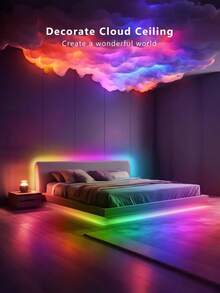 1 件 3.28 英尺-65.6 英尺智能 LED 灯带，RGB 变色音乐同步 LED 灯带，带 44 键/24 键遥控器和应用程序控制，可调光，可切割，适用于卧室、客厅、电视背光、厨房、酒吧、游戏室、情人节和派对装饰 - 24KEY - 查看 6