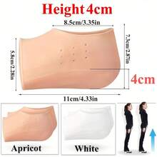 0.98/1.77英寸硅胶增高鞋垫，鞋跟增高垫，防滑硅胶鞋垫，耐磨增高脚垫 - 彩色 - 查看 8