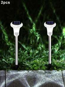 2/6/12pcs Solar Powered Garden Lights, Solar Stainless Steel Tube Lights, Solar Crystal Lights, Solar Pathway Lights, Solar Decorative Lights, 6/12pcs LED Lights, Compact & Practical, Suitable For Garden, Driveway And Landscape Lighting Decor (Warm Light), Christmas Decor, Christmas Lights, Fairy Lights - Multicolor - View 15