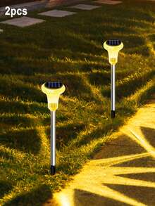 2/6/12pcs Solar Powered Garden Lights, Solar Stainless Steel Tube Lights, Solar Crystal Lights, Solar Pathway Lights, Solar Decorative Lights, 6/12pcs LED Lights, Compact & Practical, Suitable For Garden, Driveway And Landscape Lighting Decor (Warm Light), Christmas Decor, Christmas Lights, Fairy Lights - Multicolor - View 18