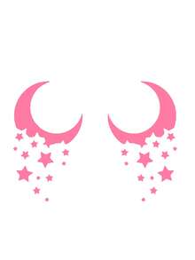 2 bucăți autocolante cu oglindă Star Moon - Adaugă Magic Touch Magic Decorului tău! - o marime - Vizualizare 9