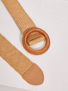 1 Stück khakifarbener boho-artiger vintage Lässig gewebter Taillengürtel, geeignet für Kleider, Röcke, Alltagskleidung, Dates, Urlaub, Reisen, Strand