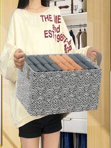 1 pieza Caja de almacenamiento de ropa plegable y plegable con asa, gran capacidad, cesta de almacenamiento portátil reforzada para ropa de cama, edredón, ahorro de espacio en el armario, dormitorio, hogar, dormitorio, cesta de lavandería, organizador de juguetes