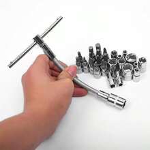 46pcs/Set Multi-Function Car Repair Tool Kit, Ratchet Wrench Set Including Sockets, 1/4" Drive, Chrome Vanadium Steel Extensions, For Automotive Maintenance And Home Use - Chrome Steel Structure - Multicolor - View 4