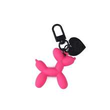 1pc DIY Phone Charm Laser Balloon Dog Keychain Pendant, Candy Color Heart Decor Accessories