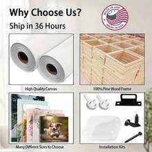 Poster-Canvas Wall Art Beach Couple Painting Modern Abstract Painting 1.5-Inch Framed Picture Living Room Bedroom Office Home Decoration High Quality Print On Canvas - 彩色 - 查看 3