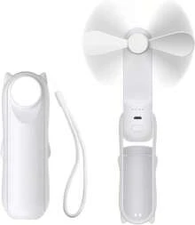 Ventilador Plegable de Mano Recargable USB 3 en 1 para Emergencias - Rosa - Ver 9