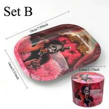 2pcs Halloween Smoking Set, W/Rolling Tray, 4-Piece Aluminum Alloy Grinder, Easy To Carry And Storage, Gifts For Girls, Back To School,Halloween Party, For Smokers - 2件套裝 - 查看 12