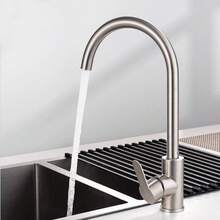1 Set Of Faucet, Easy To Install, 360 Degree Rotating Nozzle, Convenient For Cleaning Various Corners Of The Basin, Suitable For Single And Multiple Bowl Shaped Sinks In The Kitchen Or Bar - Silver - View 3