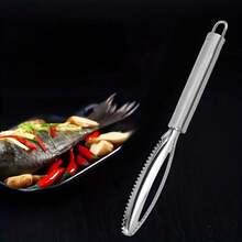 Écailleur de poisson portable en acier inoxydable avec dents de scie - outil de cuisine facile pour nettoyer le poisson