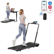 Treadmills For Home Foldable,Folding Walkingpad Treadmill MAX 300lbs APP Remote Control,Running Machine With Safety Handrail - Black - View 7