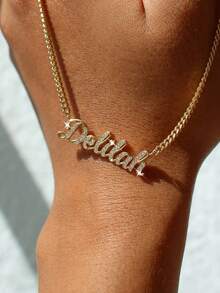 Dây chuyền khắc chữ theo yêu cầu, mặt dây chuyền phong cách Hip-Hop cá nhân hóa dành cho nữ, dây chuyền nylon có mặt dây chuyền, trang sức khắc chữ theo yêu cầu, món quà hoàn hảo cho các cặp đôi, bạn bè và cha mẹ, thời trang bạc, thời trang mùa thu, giản dị và tối giản, tối giản, trung tính, tùy chỉnh thời trang, cá nhân hóa, độc đáo, món quà lý tưởng cho bạn gái, mẹ, thành viên gia đình, quà tặng Ngày của Mẹ - Dây chuyền kim cương toàn phần kiểu 3 - Xem 8