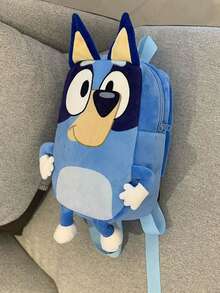 Bluey حقيبة ظهر مطبوع عليها رسوم كرتونية من مسلسل "بلوي"، حقيبة قماشية للطلاب، حقيبة مدرسية خفيفة الوزن، حقيبة ظهر، حقيبة مدرسية كرتونية كبيرة السعة، حقيبة مدرسية خفيفة للاستخدام اليومي. مناسبة كهدية صغيرة لمناسبات الهالوين وعيد الشكر والكريسماس وتجمعات العائلة والأصدقاء