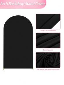 3pcs/Christmas Arch + Black Background Cover 5.9ft Spandex Stretch Fit Model,Wedding Arch Stand Cover Domed Design Chiara Arch Cover Stretchy Background Fabric Suitable For Winter Holiday Birthday Party Special Ceremony Banquet Decoration Wide Use - Multicolor - View 7