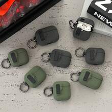 1 Piece Frosted Shockproof Earphone Case With Button Snap, Suitable For All AirPodsmodels (1st, 2nd, 3rd, 4th, Pro, Pro 2), Scratch-Resistant And Durable - Nhiều màu - Xem 5