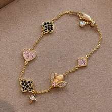 1pc Brushed Bee Bracelet Is A Niche Design Of A Medieval And Exquisite And Versatile Bracelet - Little Bee Bracelet - View 1