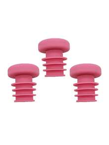 3 pièces Bouchon de bouteille et capuchon d'étanchéité en silicone. Bouchon d'étanchéité en silicone fileté robuste. Bouchon de bouteille de vin en silicone, bouchon de bouteille de vin rouge, bouchon de bouteille d'huile. Nécessités quotidiennes et domestiques