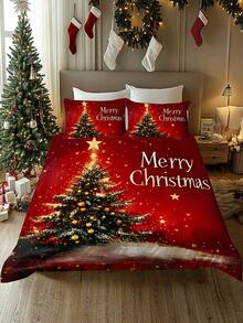 2/3pcs Bedding Set With Digital Printed Pattern, Soft And Comfortable, Suitable For Bedroom, Guest Room, Game Room, Hotel, School Dormitory - Multicolor - View 3