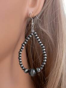 2Pcs Vintage Classic Teardrop Beaded  Women's Earrings Suitable For Daily Party Gifts - Nhiều màu - Xem 2