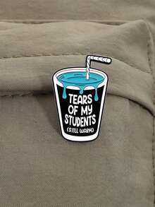 1pc Student Tears Boba Tea Badge Cartoon Jewelry Suitable For Men And Women Daily Wearing - Multicolor - View 9