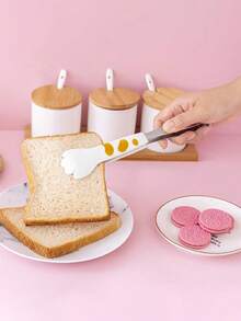 日式猫爪造型食物夹，可爱卡通烹饪夹，不锈钢烧烤夹，三明治烘焙夹，厨房工具，厨房钳子，餐具，厨房配件，厨房用品 - 彩色 - 查看 7