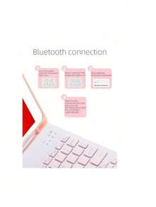Set Inalámbrico Teclado + Mouse Bluetooth Colores Pastel | Recargable, Compacto y Silencioso | Compatible con PC, Tablet y Celular - Multicolor - Ver 2