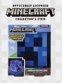 Minecraft 1 Commemorative Edition Collector's Series Minecraft Creeper/Pink Pig Night Light - Cute Style, USB Rechargeable, Creeper Calls Suitable For Bedroom Decoration And Relaxation, Perfect For Sleep/Christmas & Birthday Gifts, Suitable For Teens & Adults, Themed Party (Without USB Cable) Product Sent Without Power And Needs To Be Charged By Itself