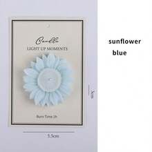 2 件向日葵和雏菊形状手工香薰蜡烛，圣诞装饰和礼物，适合婚礼、节日、生日派对、浪漫卧室装饰，有黄色、白色、绿色、粉色、蓝色、紫色可供选择 - 向日葵 - 查看 8