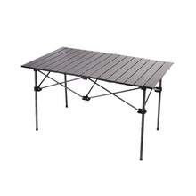 LOVEWE Camping Table Folding Camp Table Roll Up Surface Lightweight, Collapsible Height Adjustable Suitable For Picnic Adults With Carry Bag For Indoor Outdoor BBQ Picnic Gathering Patio - Bàn gấp ngoài trời 95cm - Màu đen - Xem 2